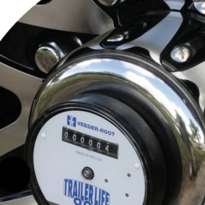 Trailer Life Odometer on wheel and rim